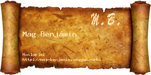 Mag Benjámin névjegykártya