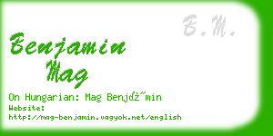 benjamin mag business card